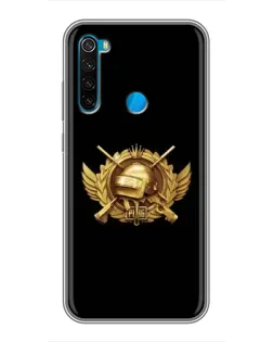 Чехол для Xiaomi Redmi Note 8 с картинкой «PUBG — оранжевый градиент»