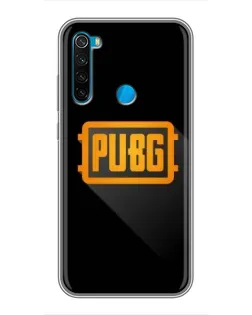 Чехол для Xiaomi Redmi Note 8 с картинкой «PUBG — рамка лого»