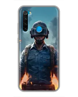 Чехол для Xiaomi Redmi Note 8 с картинкой «PUBG — реалистичный герой»