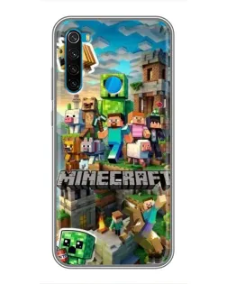 Чохол для Xiaomi Redmi Note 8 з картинкою «Замок Minecraft»