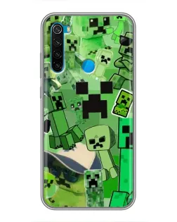 Чохол для Xiaomi Redmi Note 8 з картинкою «Кріпери Minecraft»