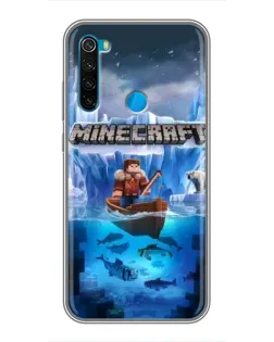 Чохол для Xiaomi Redmi Note 8 з картинкою «Minecraft льодянийсвіт»
