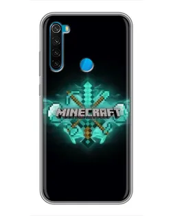 Чохол для Xiaomi Redmi Note 8 з картинкою «Minecraft Diamond лого»