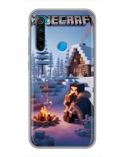 Чохол для Xiaomi Redmi Note 8 з картинкою «Зимовий Minecraft»