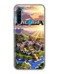 Чохол для Xiaomi Redmi Note 8 з картинкою «Minecraft панорама»