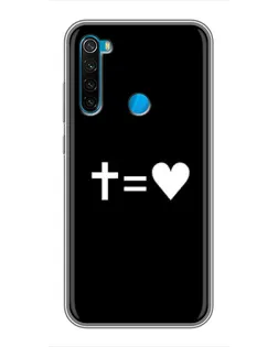 Чохол для Xiaomi Redmi Note 8 з картинкою «Хрест та Серце»