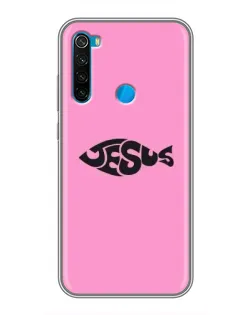 Чохол для Xiaomi Redmi Note 8 з картинкою «Рожевий символ Jesus»