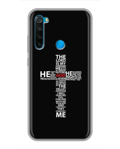 Чехол для Xiaomi Redmi Note 8 с картинкой «Текстовый крест» Чехол для Xiaomi Redmi Note 8 с картинкой «Текстовый крест»