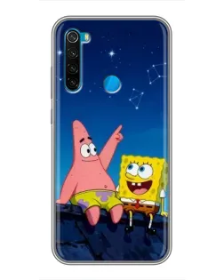 Чехол для Xiaomi Redmi Note 8 с картинкой «Губка Боб и Патрик ночью» Чехол для Xiaomi Redmi Note 8 с картинкой «Губка Боб и Патрик ночью»