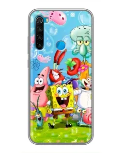 Чехол для Xiaomi Redmi Note 8 с картинкой «Губка Боб и друзья» Чехол для Xiaomi Redmi Note 8 с картинкой «Губка Боб и друзья»