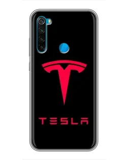 Чохол для Xiaomi Redmi Note 8 з картинкою «Tesla Red Logo»