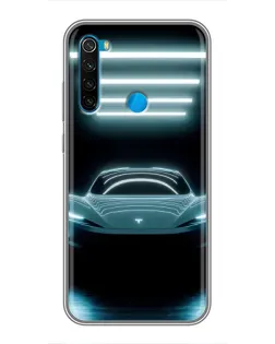 Чохол для Xiaomi Redmi Note 8 з картинкою «Tesla в неоні»