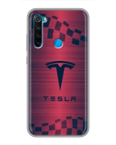 Чохол для Xiaomi Redmi Note 8 з картинкою «Тесла червоний карбон» Чохол для Xiaomi Redmi Note 8 з картинкою «Тесла червоний карбон»
