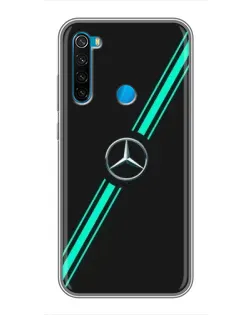 Чехол для Xiaomi Redmi Note 8 с картинкой «Спортивные линии Mercedes» Чехол для Xiaomi Redmi Note 8 с картинкой «Спортивные линии Mercedes»
