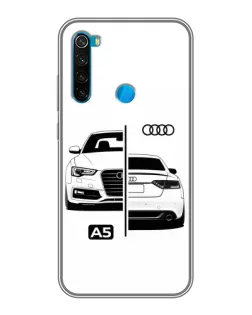 Чохол для Xiaomi Redmi Note 8 з картинкою «Audi — контрастний дизайн»