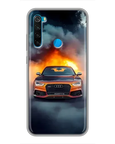 Чохол для Xiaomi Redmi Note 8 з картинкою «Audi у вогняному диму»