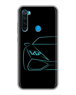 Чохол для Xiaomi Redmi Note 8 з картинкою «Блакитний силует Lamborghini» Чохол для Xiaomi Redmi Note 8 з картинкою «Блакитний силует Lamborghini»