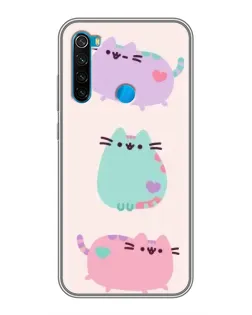 Чехол для Xiaomi Redmi Note 8 с картинкой «Pusheen трио» Чехол для Xiaomi Redmi Note 8 с картинкой «Pusheen трио»