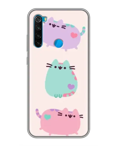 Чохол для Xiaomi Redmi Note 8 з картинкою «Pusheen тріо» Чохол для Xiaomi Redmi Note 8 з картинкою «Pusheen тріо»