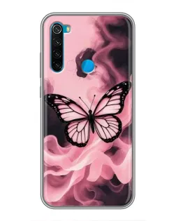 Чохол для Xiaomi Redmi Note 8 з картинкою «Метелик у диму»