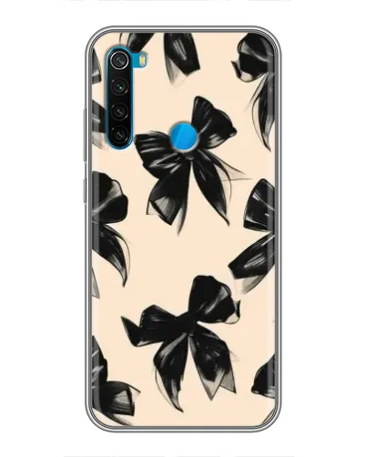 Чохол для Xiaomi Redmi Note 8 з картинкою «Патерн чорні банти» Чохол для Xiaomi Redmi Note 8 з картинкою «Патерн чорні банти»