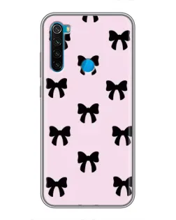Чохол для Xiaomi Redmi Note 8 з картинкою «Чорні банти Coquette»