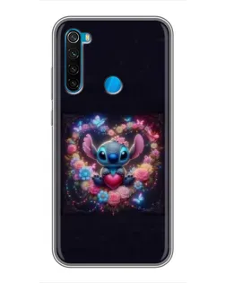 Чохол для Xiaomi Redmi Note 8 з картинкою «Stitch у квітах»