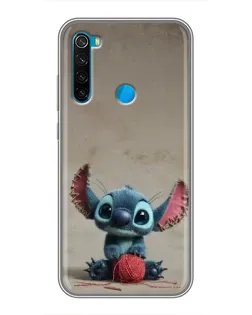 Чохол для Xiaomi Redmi Note 8 з картинкою «Стіч на чоричневому фоні»