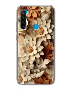 Чохол для Xiaomi Redmi Note 8 з картинкою «Бежевий флористичний декор» Чохол для Xiaomi Redmi Note 8 з картинкою «Бежевий флористичний декор»