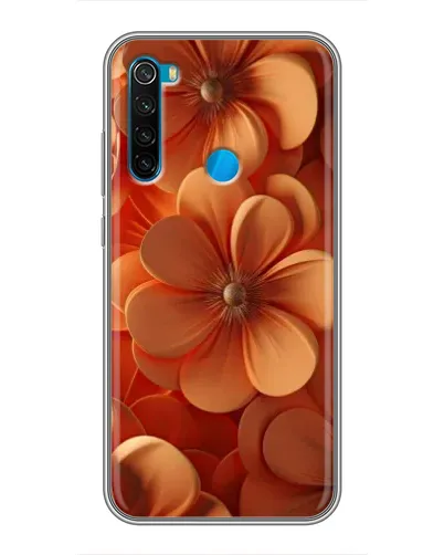 Чохол для Xiaomi Redmi Note 8 з картинкою «Помаранчева макро квітка»