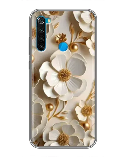 Чохол для Xiaomi Redmi Note 8 з картинкою «Білі паперові квіти»