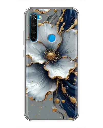 Чехол для Xiaomi Redmi Note 8 с картинкой «Белый цветок и золотой флюид» Чехол для Xiaomi Redmi Note 8 с картинкой «Белый цветок и золотой флюид»