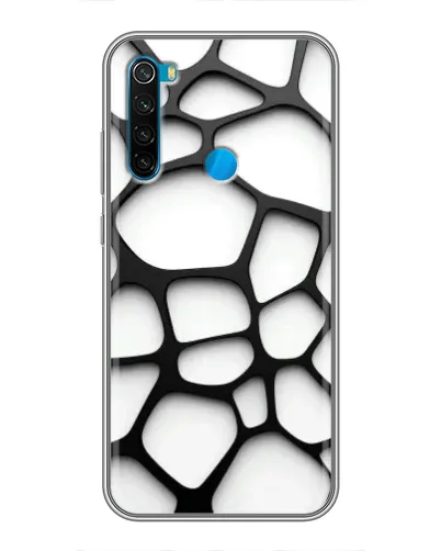 Чехол для Xiaomi Redmi Note 8 с картинкой «Белая объемная сетка»