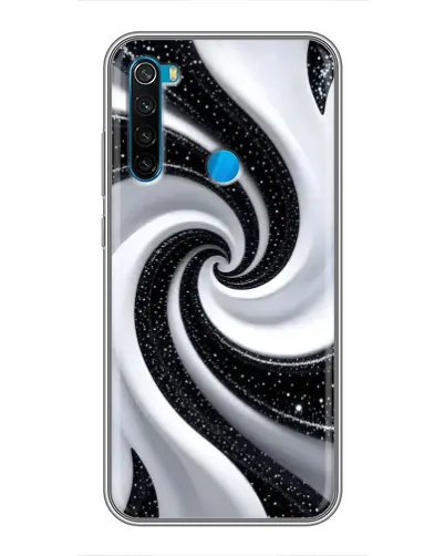 Чехол для Xiaomi Redmi Note 8 с картинкой «Черно-белая спираль»