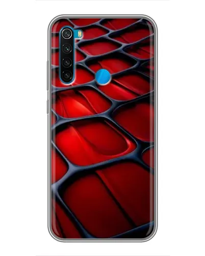 Чехол для Xiaomi Redmi Note 8 с картинкой «Красная глянцевая сетка»