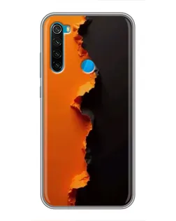 Чехол для Xiaomi Redmi Note 8 с картинкой «Оранжевый разлом» Чехол для Xiaomi Redmi Note 8 с картинкой «Оранжевый разлом»