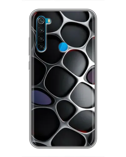 Чехол для Xiaomi Redmi Note 8 с картинкой «Объемная темная решетка»