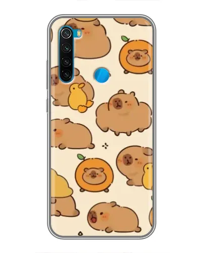 Чехол для Xiaomi Redmi Note 8 с картинкой «Капибары с апельсинами»