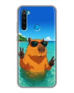 Чехол для Xiaomi Redmi Note 8 с картинкой «Морская капибара» Чехол для Xiaomi Redmi Note 8 с картинкой «Морская капибара»