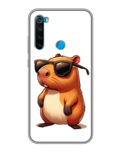 Чехол для Xiaomi Redmi Note 8 с картинкой «Капибара в очках»
