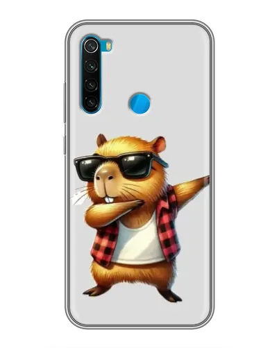 Чехол для Xiaomi Redmi Note 8 с картинкой «Капибара рэпер даб»