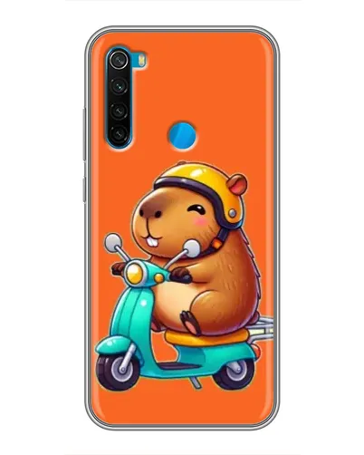 Чехол для Xiaomi Redmi Note 8 с картинкой «Капибара на скутере»