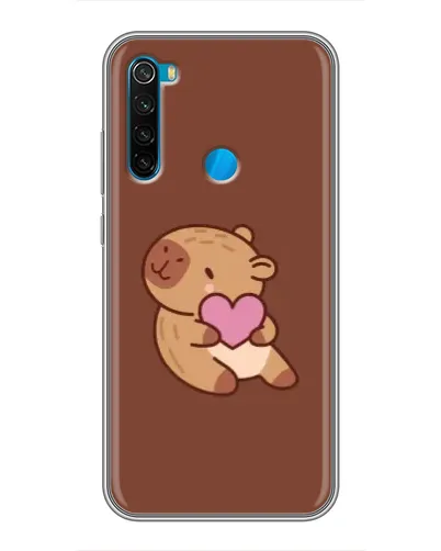 Чехол для Xiaomi Redmi Note 8 с картинкой «Капибара с сердцем»