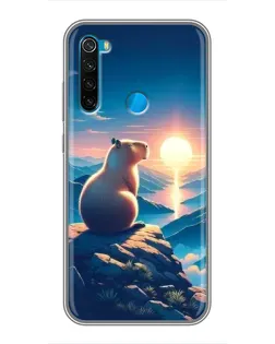 Чехол для Xiaomi Redmi Note 8 с картинкой «Закат солнца с капибарой» Чехол для Xiaomi Redmi Note 8 с картинкой «Закат солнца с капибарой»