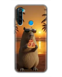 Чехол для Xiaomi Redmi Note 8 с картинкой «Капибара с пиццей» Чехол для Xiaomi Redmi Note 8 с картинкой «Капибара с пиццей»