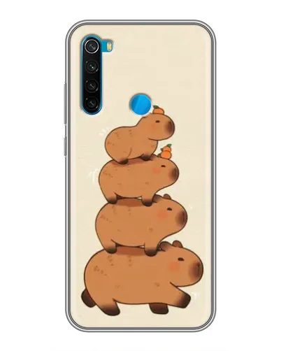 Чехол для Xiaomi Redmi Note 8 с картинкой «Башня из капибар»
