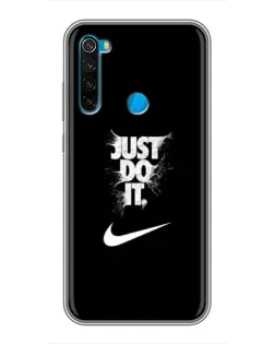 Чехол для Xiaomi Redmi Note 8T с картинкой «Текстовый принт Nike»
