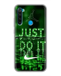 Чехол для Xiaomi Redmi Note 8T с картинкой «Зеленый неоновый Nike»