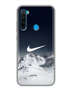Чехол для Xiaomi Redmi Note 8T с картинкой «Nike — зимние горы»
