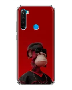 Чехол для Xiaomi Redmi Note 8T с картинкой «Bored Ape в красном»